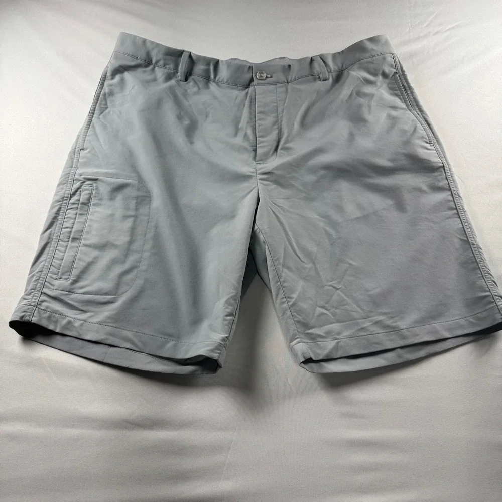 Greg Norman Mens Gray Golf Shorts Size‎ 38 Stretch 9 Inch Inseam Cargo Pocket